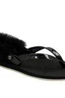 Sandale flip flops laalaa cu adaos de piele laalaa UGG 	negru	