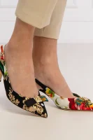De piele sandale cu toc subțire SLNGBACKS Dolce & Gabbana 	negru	