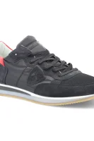 Sneakers Tropez | z dodatkiem skóry Philippe Model 	negru	