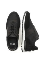 Sneakers cu adaos de piele BOSS Kidswear 	negru	
