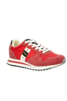Sneakers QUARTZ 01 cu adaos de piele BLAUER 	roșu	