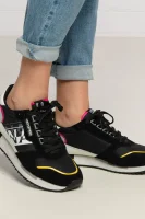 Sneakers LEA cu adaos de piele Napapijri 	negru	