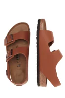 De piele sandale Milano Birkenstock 	maro	