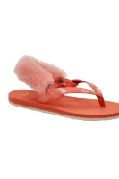 Sandale flip flops laalaa cu adaos de piele UGG 	coral	