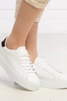 De piele sneakers Dsquared2 	alb	