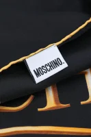 de mătase eșarfă pătrată Moschino 	negru	