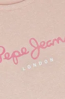 Tricou HANA GLITTER | Regular Fit Pepe Jeans London 	roz pudră	