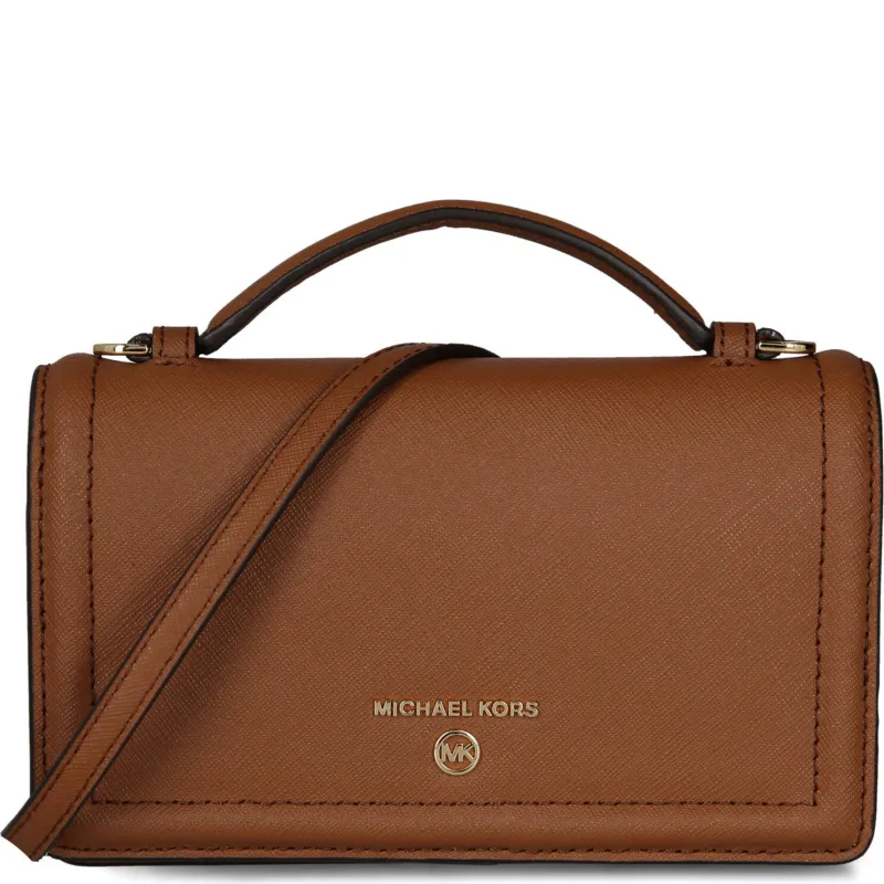 Michael Kors De piele geantă poștaș JET SET