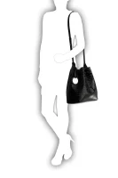 geantă tip sac + borsetă Emporio Armani 	negru	
