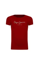 Tricou HANA GLITTER | Regular Fit Pepe Jeans London 	roșu	