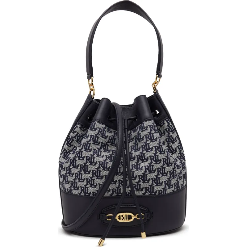 LAUREN RALPH LAUREN Geantă tip sac cu adaos de piele