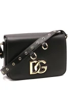 De piele geantă poștaș Dolce & Gabbana 	negru	