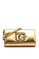 De piele geantă poștaș Dolce & Gabbana 	auriu	