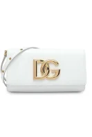 De piele geantă poștaș Dolce & Gabbana 	alb	