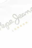 Tricou HANA GLITTER | Regular Fit Pepe Jeans London 	alb	