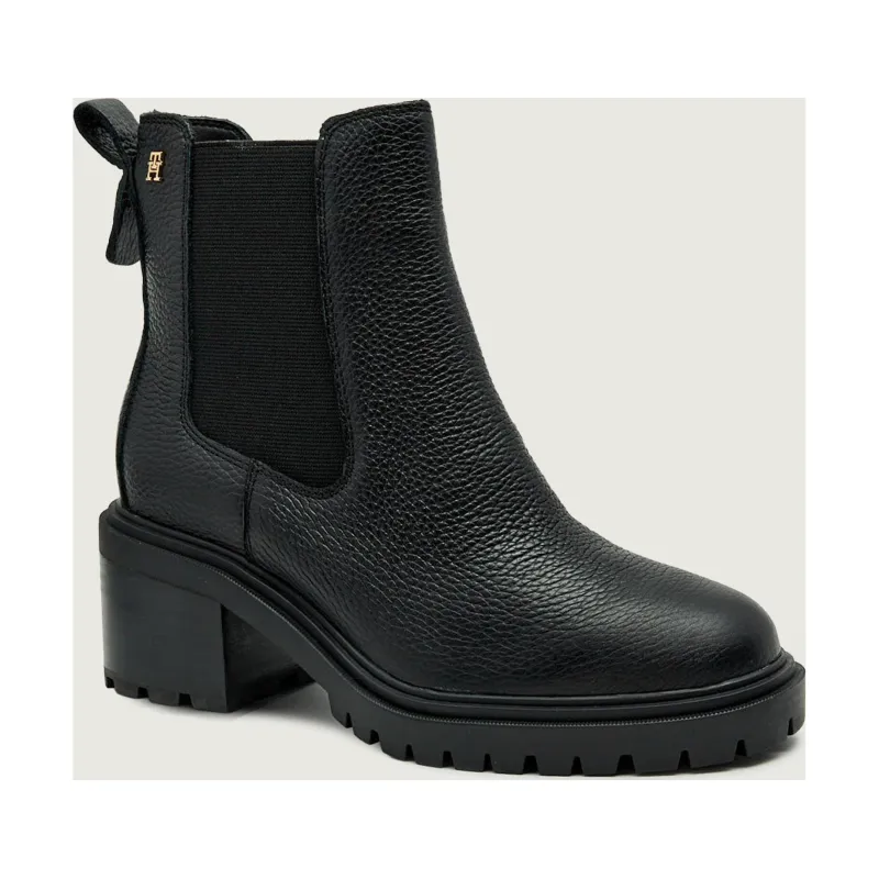Tommy Hilfiger De piele ghete chelsea cu toc CHELSEA