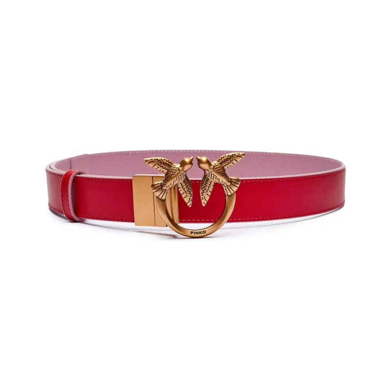 Pinko De piele curea cu două fețe LOVE BERRY