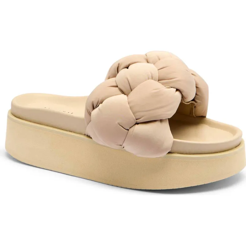 INUIKII Șlapi PUFFER BRAIDED cu adaos de piele