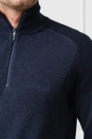 pulover Zarsi | Regular Fit | z dodatkiem wełny BOSS GREEN 	bluemarin	