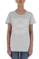 tricou stamp logo | Regular Fit Tommy Jeans 	gri	