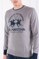pulover JEFFRY | Regular Fit | z dodatkiem wełny La Martina 	gri	