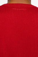 De lână pulover | Regular Fit Karl Lagerfeld 	roșu	