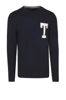 pulover LOGO CNECK | Regular Fit Tommy Hilfiger 	bluemarin	