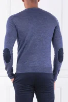 de lână pulover FF GG MERINO CREW | Regular Fit Hackett London 	albastru	