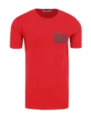 tricou TAKEOS | Slim Fit CALVIN KLEIN JEANS 	roșu	