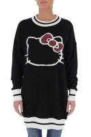 pulover Egiziano Hello Kitty | Loose fit | z dodatkiem wełny Pinko 	negru	