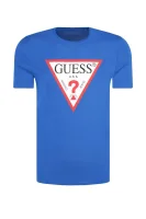 tricou original logo core | Slim Fit GUESS 	albastru	