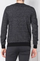 pulover Franio | Regular Fit | z dodatkiem lnu BOSS BLACK 	negru	