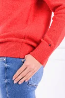 pulover | Loose fit | z dodatkiem wełny Tommy Hilfiger 	roșu	