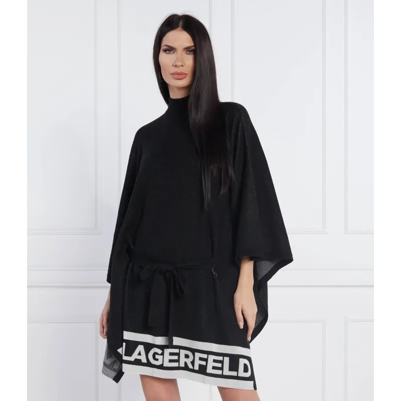 Karl Lagerfeld Poncho | Relaxed fit cu adaos de lână