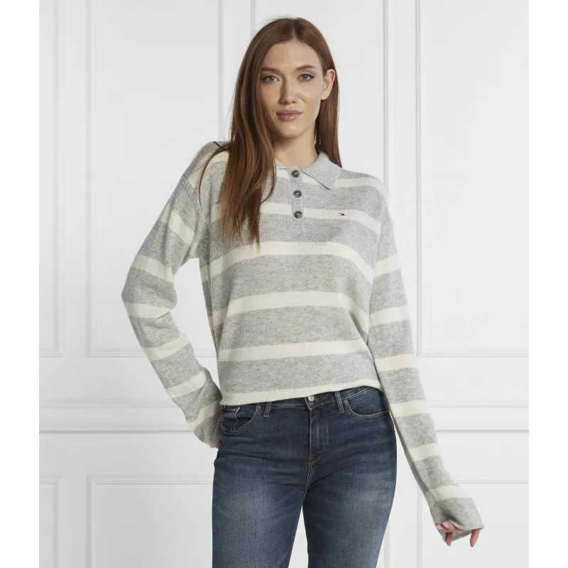 Tommy Hilfiger De lână pulover SOFT WOOL POLO-NK SWEATER | Regular Fit