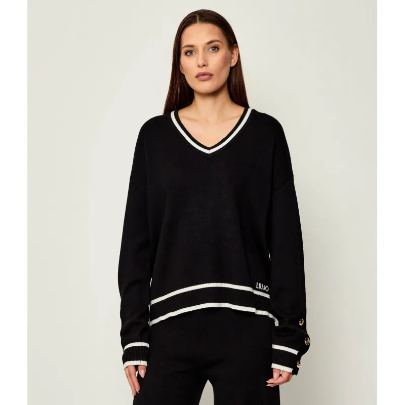 Liu Jo Sport Pulover | Relaxed fit cu adaos de mătase