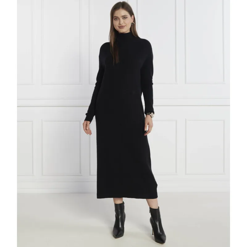 Tommy Hilfiger Rochie MD WOOL CASH ROLL-NK cu adaos de cașmir