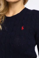 Wełniany sweter JULIANNA | Regular Fit | z dodatkiem kaszmiru POLO RALPH LAUREN 	bluemarin	