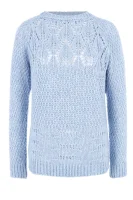 pulover GAENOIR | Regular Fit | z dodatkiem wełny GUESS 	albastru deschis	