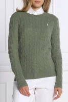 De lână pulover | Regular Fit cu adaos de cașmir POLO RALPH LAUREN 	măsliniu	