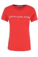 tricou NSTITUTIONAL LOGO | Slim Fit CALVIN KLEIN JEANS 	roșu	
