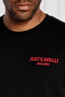 Tricou FLOCK LOGO | Regular Fit Just Cavalli 	negru	