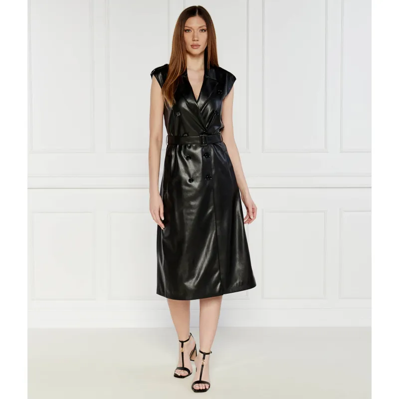 BOSS BLACK rochie z paskiem dujeta