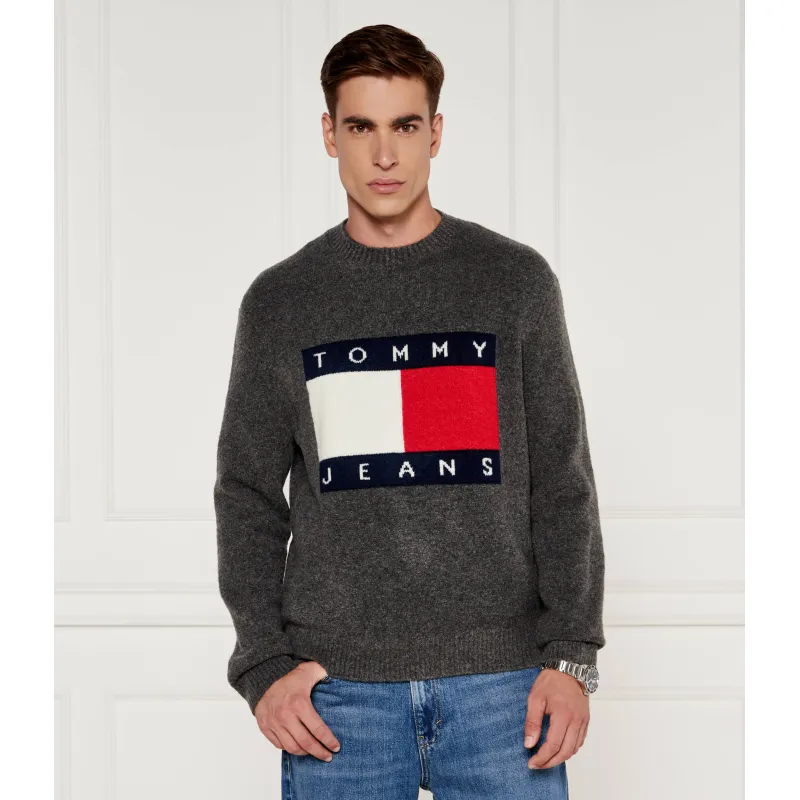 Tommy Jeans Pulover | Regular Fit cu adaos de lână