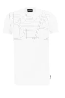 tricou | Slim Fit Emporio Armani 	alb	