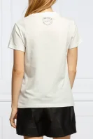 Tricou + geantă de cumpărături VENERDI PINKO X LUCIA HEFFERNAN | Regular Fit Pinko 	alb	