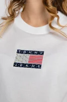 Tricou TJW STAR AMERICANA FLAG | Cropped Fit Tommy Jeans 	alb	