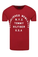 tricou STAMP LOGO TEE | Regular Fit Tommy Hilfiger 	roșu	