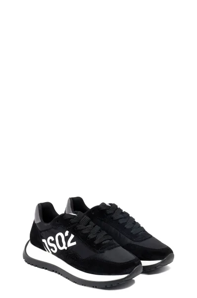 De piele sneakers Dsquared2 	negru	