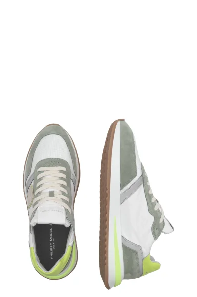 De piele sneakers Philippe Model 	verde	